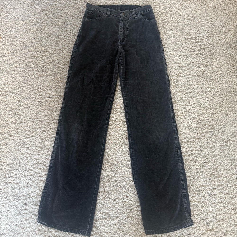 Wrangler‎ Men's Corduroy Jeans Vintage Black 29W x 32L Straight Leg